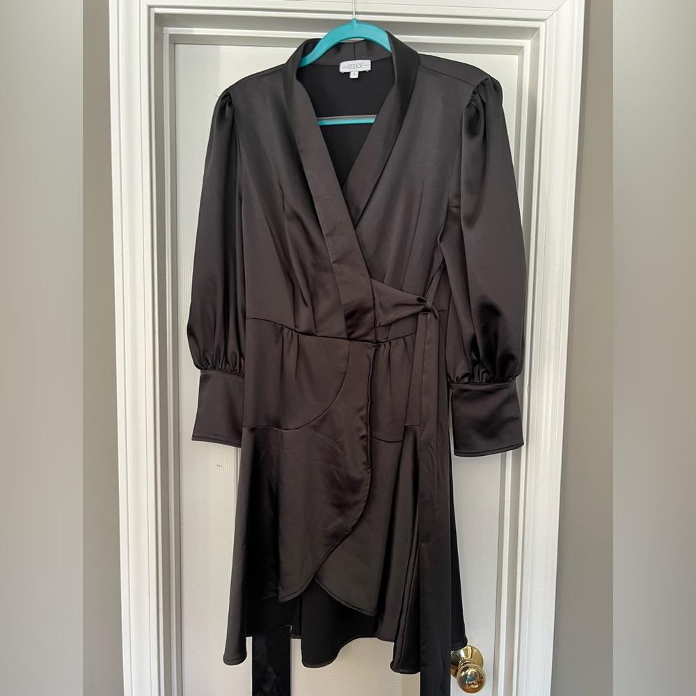 S'EDGE Silk Wrap Mini Dress. Size Small. BRAND NEW, NEVER WORN. HIGH quality.